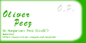 oliver pecz business card